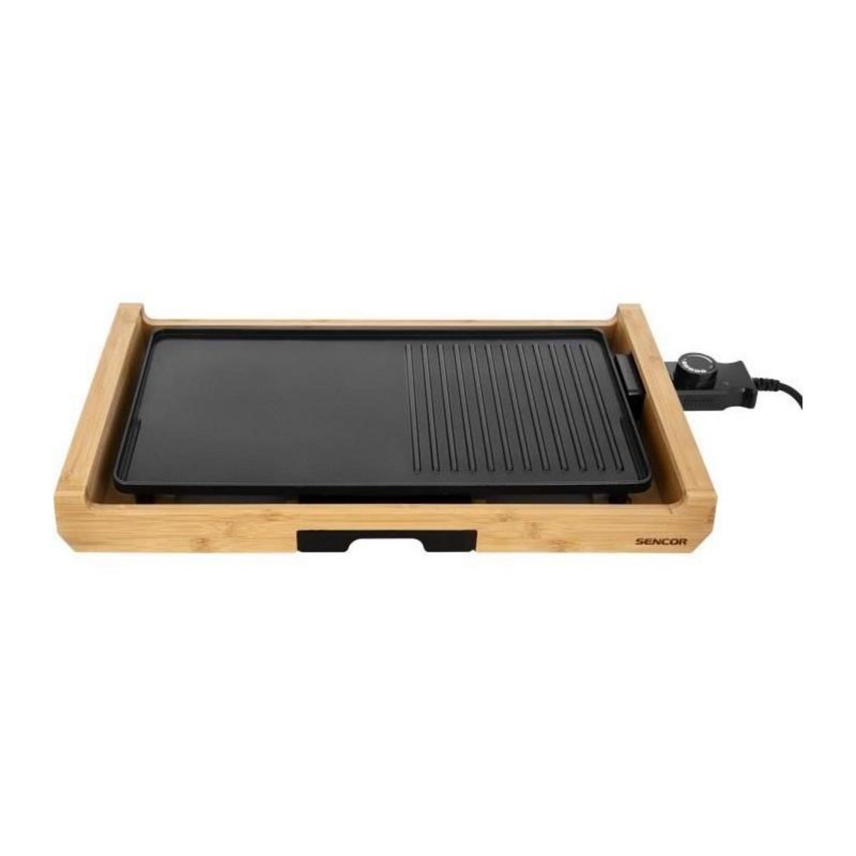SENCO Grill électrique - SENCOR - SBG 206BK - 1800 W - Noir / Bambour