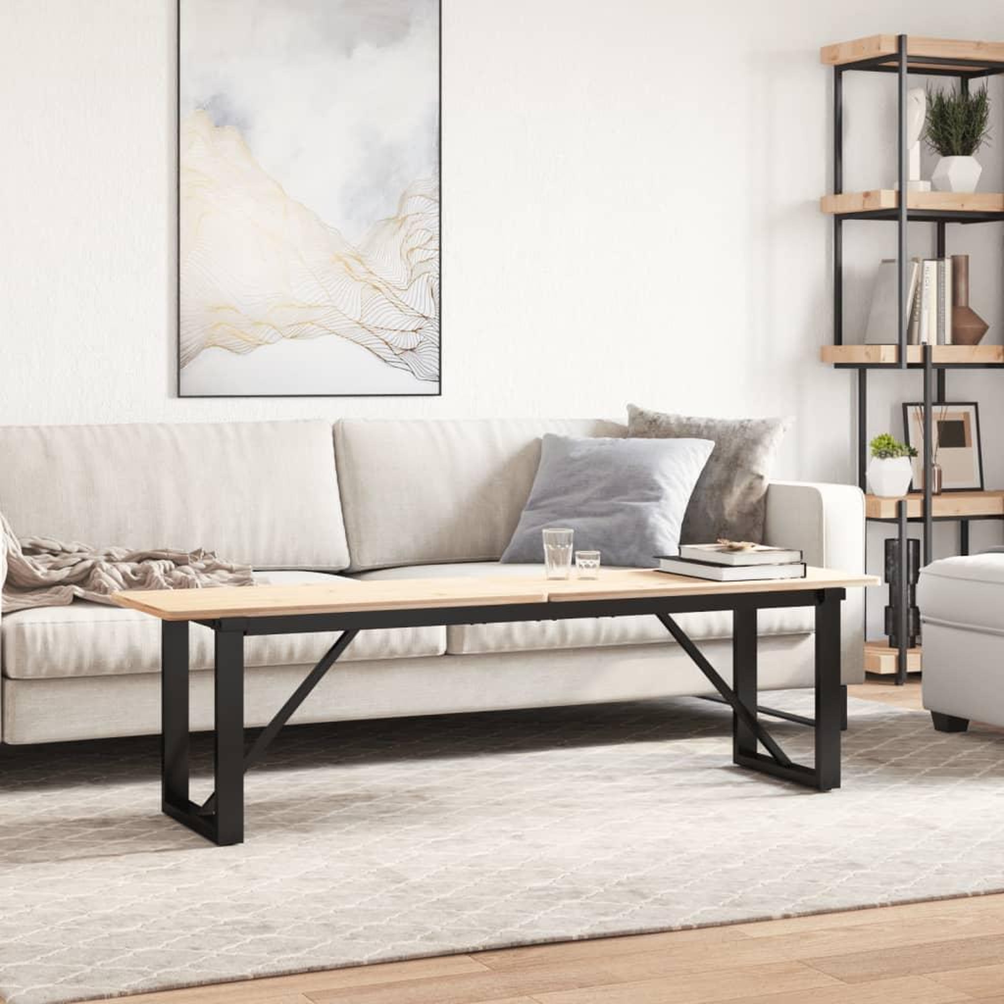 VIDAXL Pieds de table basse cadre en O 140x30x43 cm acier