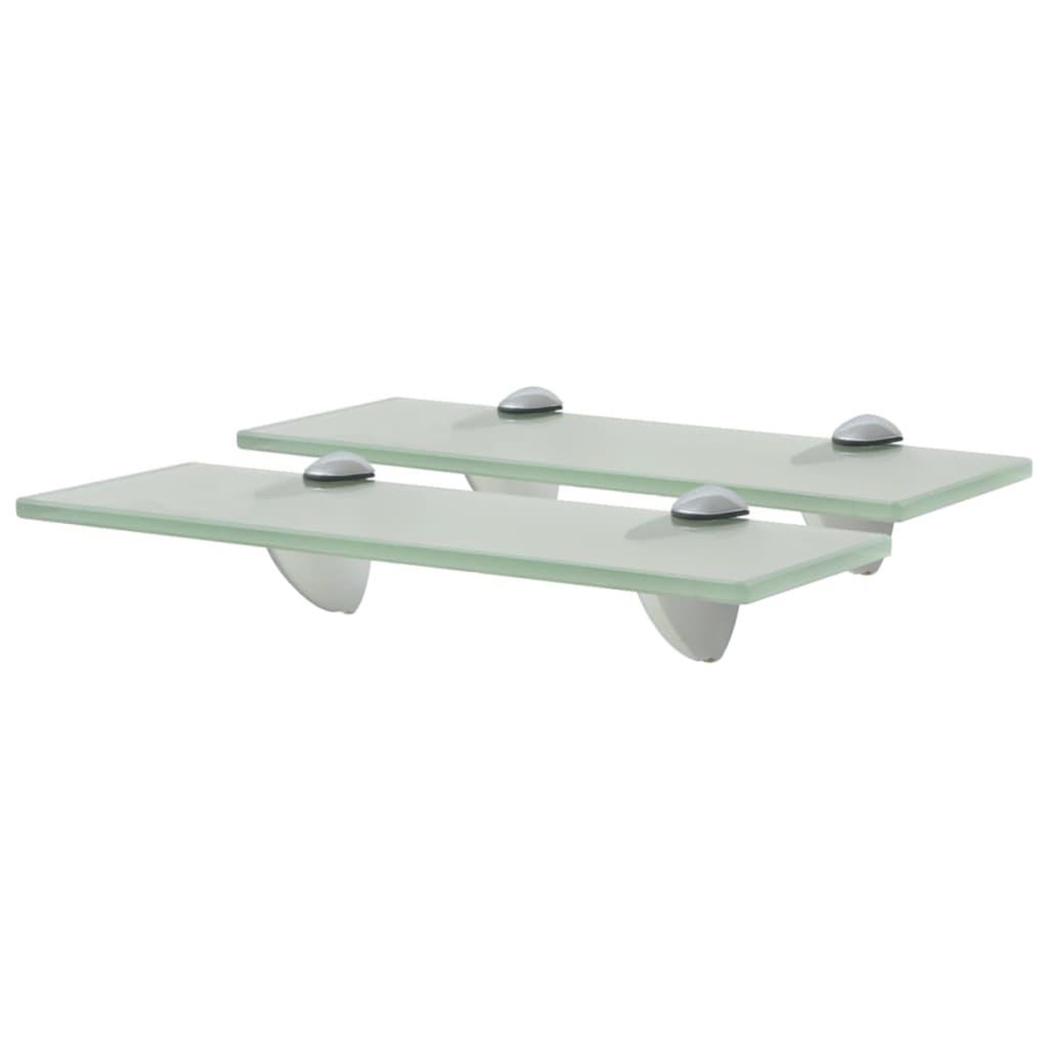 Voir la diapositive 1 : VIDAXL Etageres murales 2 pcs Verre 30 x 10 cm 8 mm