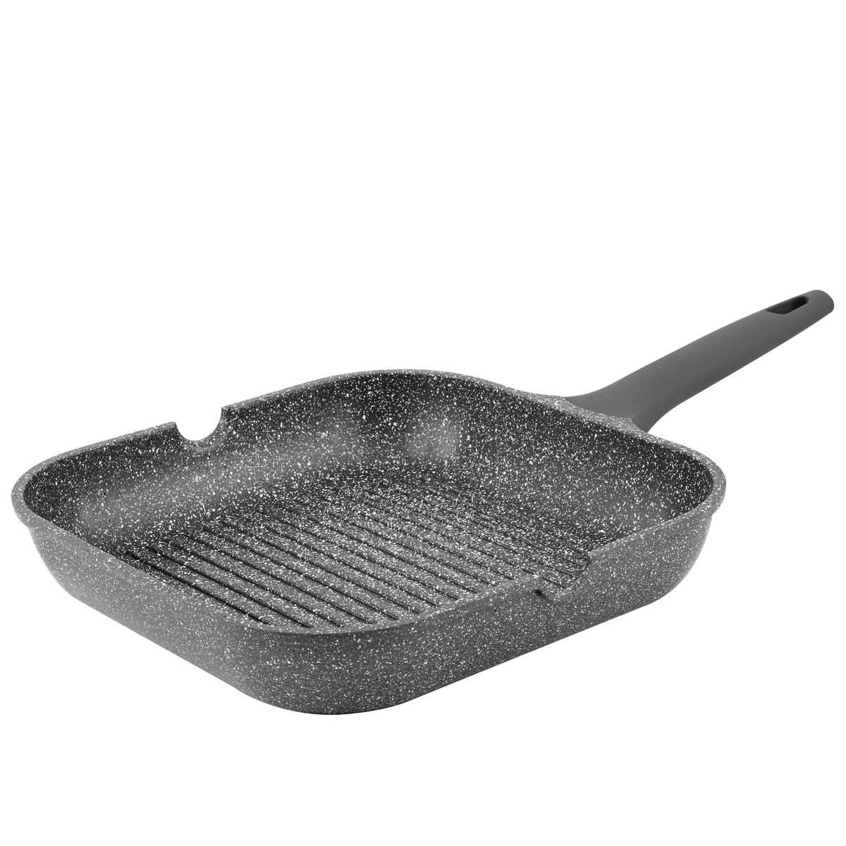 Grill 28 x 28 cm fonte d'aluminium EFFET PIERRE