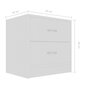 VIDAXL Table de chevet Blanc 40x30x40 cm Bois d'ingenierie