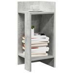 VIDAXL Tables d'appoint 2 pcs avec etagere gris beton 25,5x27x60 cm
