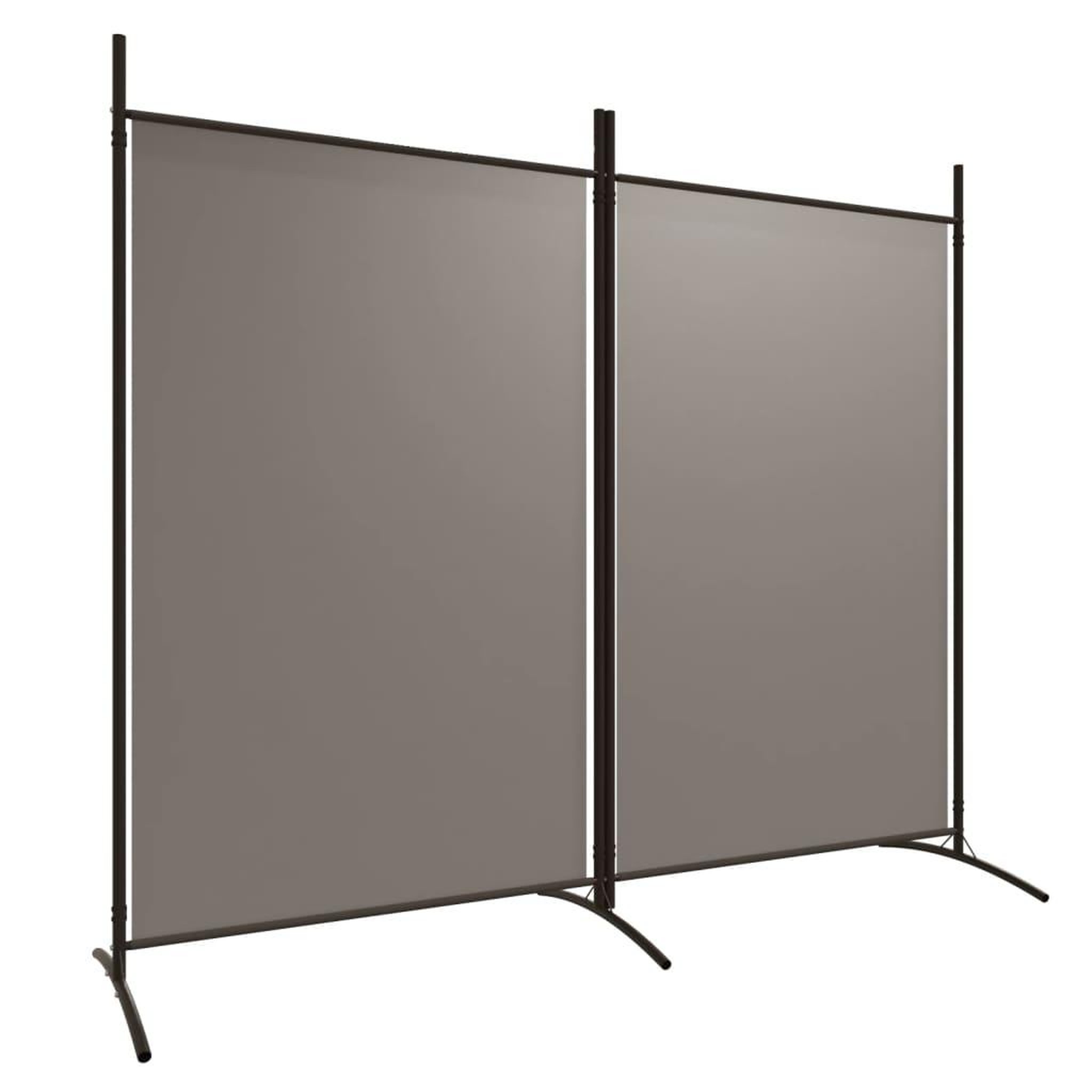 Voir la diapositive 2 : VIDAXL Cloison de separation 2 panneaux Anthracite 175x180 cm Tissu