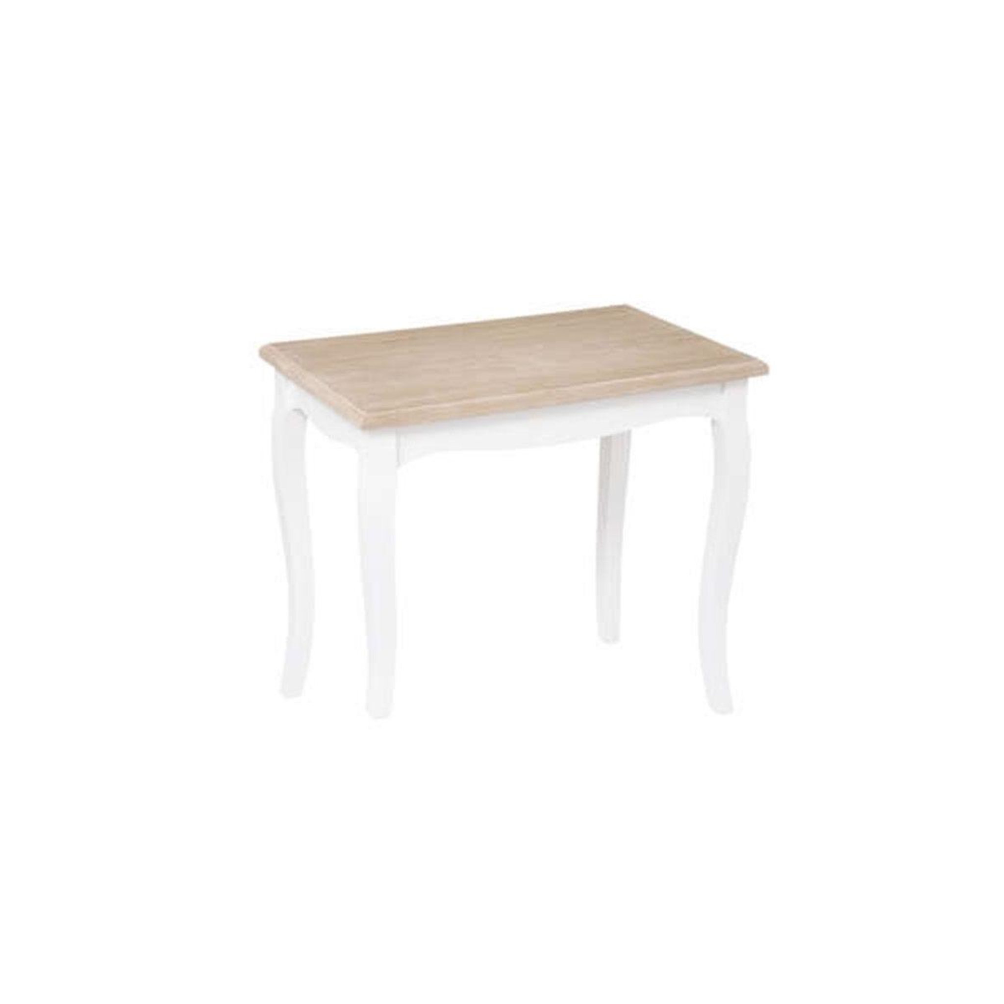 Voir la diapositive 3 : ATMOSPHERA Lot de 2 Tables Basses  Chrysa  60cm Blanc