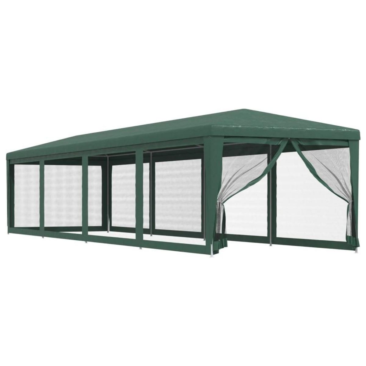VIDAXL Tente de fete et 10 parois laterales en maille Vert 3x12 m PEHD