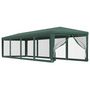 Voir la diapositive 2 : VIDAXL Tente de fete et 10 parois laterales en maille Vert 3x12 m PEHD