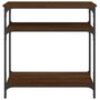 Voir la diapositive 4 : VIDAXL Table console chene marron 75x29x75 cm bois d'ingenierie