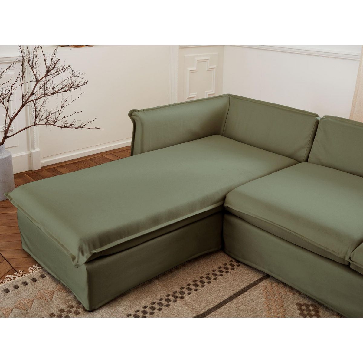 LISA DESIGN Adriann - canapé d'angle gauche fixe - 4 places - en tissu déhoussable