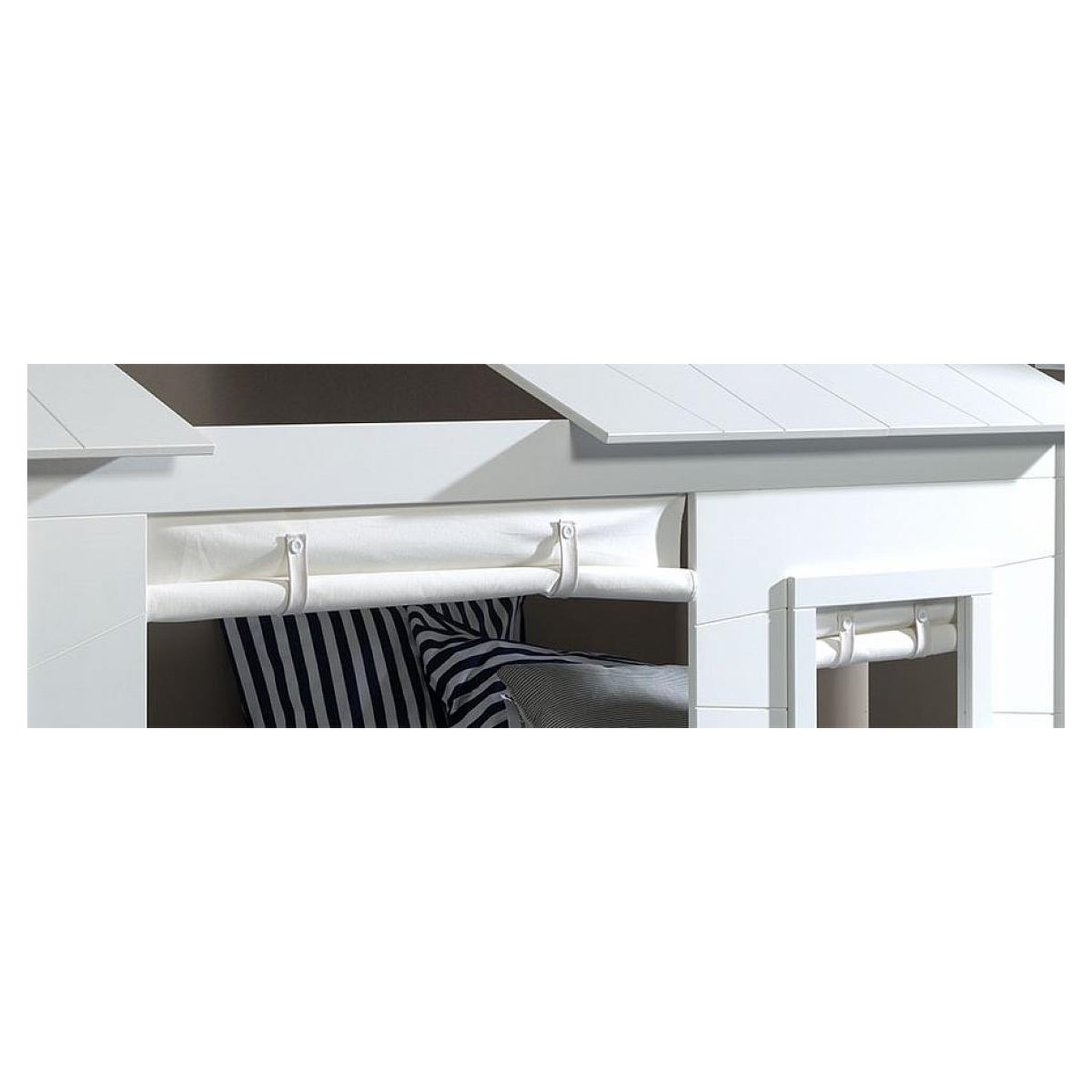 Voir la diapositive 3 : Paris Prix Pack - lit cabane enfant & rideaux  housebed ii  90x200cm blanc