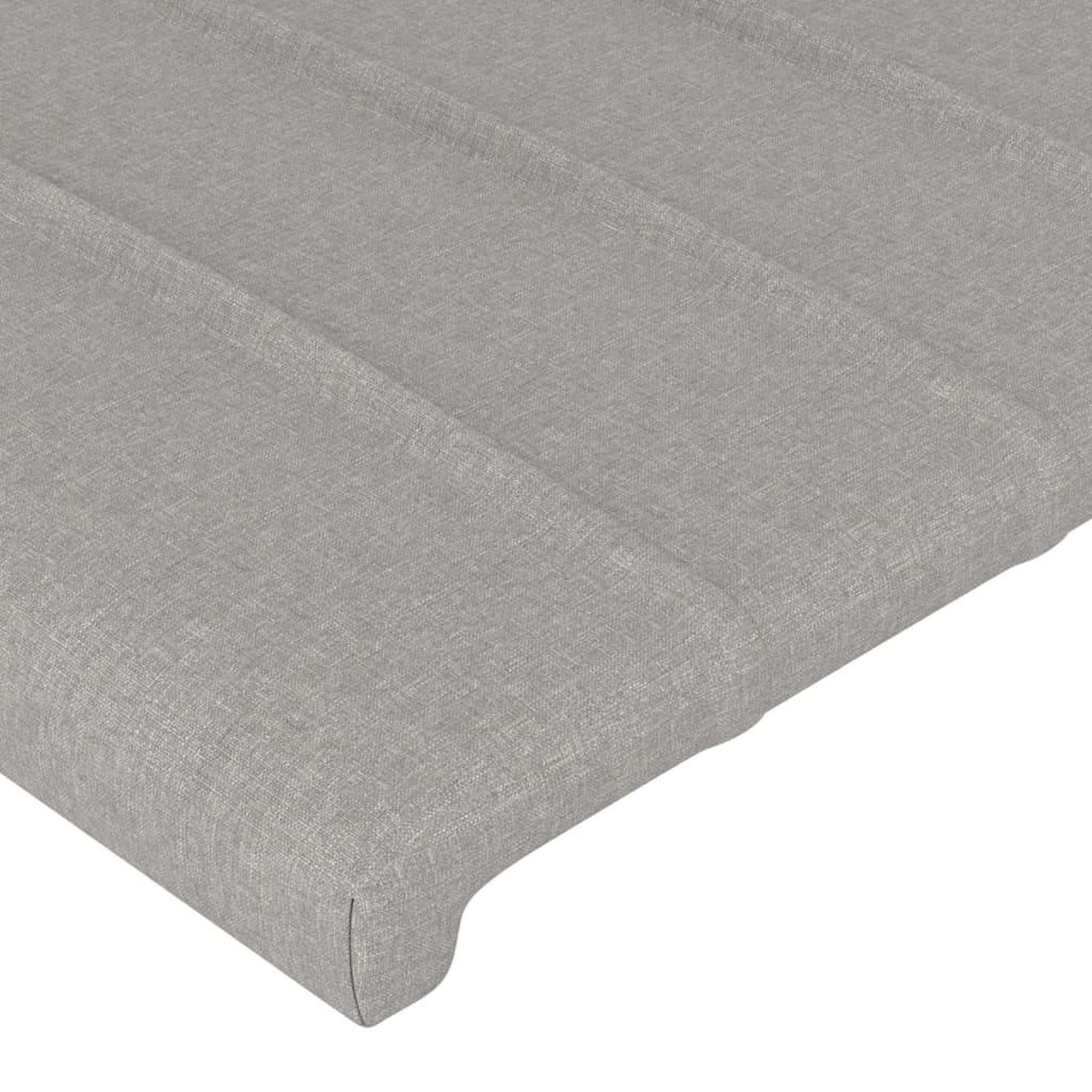 Voir la diapositive 5 : VIDAXL Tete de lit a LED Gris clair 147x16x78/88 cm Tissu