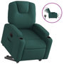 Voir la diapositive 2 : VIDAXL Fauteuil inclinable electrique vert fonce tissu
