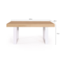 Voir la diapositive 6 : ID MARKET Table à manger extensible rectangle PHOENIX 4-8 personnes bois et blanc 160-200 cm