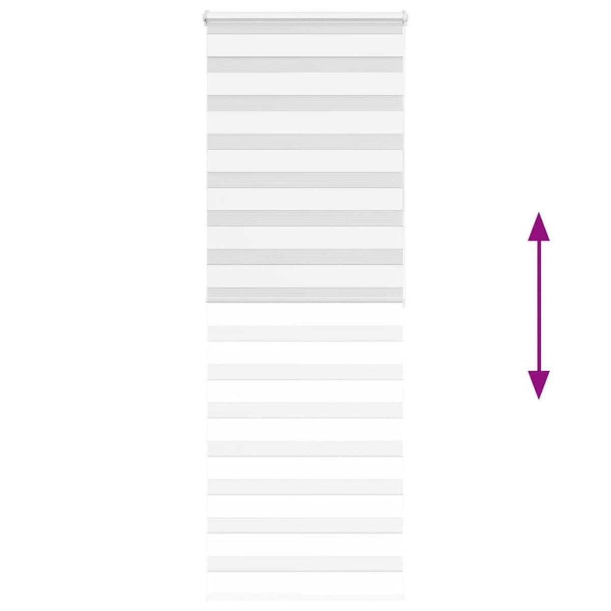 VIDAXL Store zebre blanc 90x200 cm largeur du tissu 85,9 cm polyester