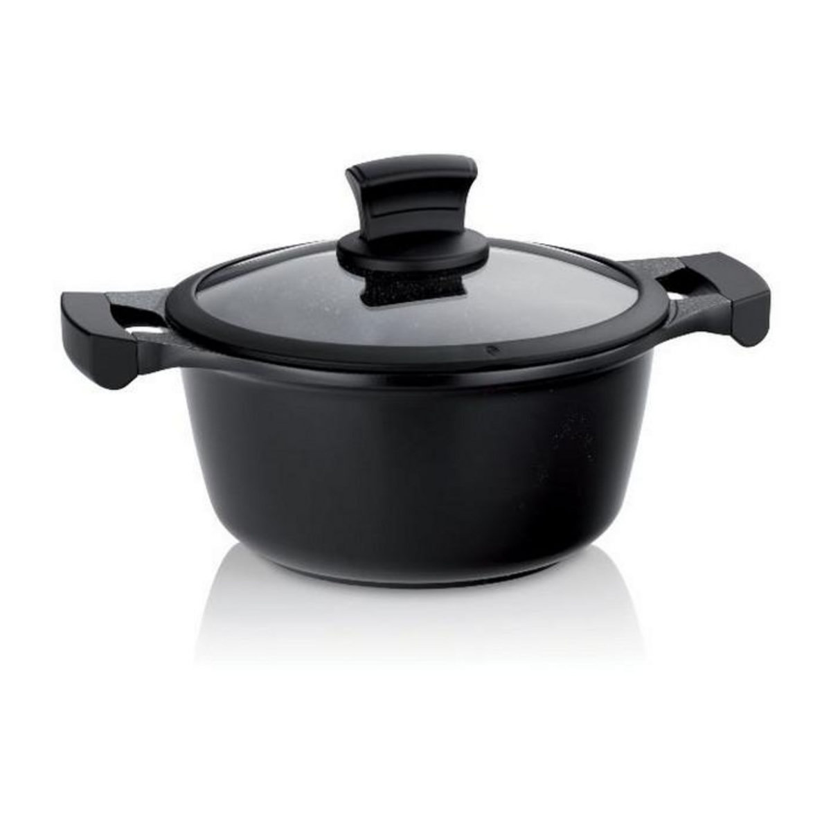 Kela line Faitout fonte d'aluminium 24cm + couvercle verre - 12219