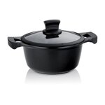 Kela line Faitout fonte d'aluminium 24cm + couvercle verre - 12219