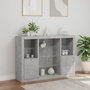 Voir la diapositive 4 : VIDAXL Buffets avec lumieres LED 3 pcs gris beton bois d'ingenierie