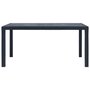 Voir la diapositive 2 : VIDAXL Table de jardin Anthracite 150x90x72 cm Plastique Aspect rotin