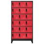 Voir la diapositive 2 : VIDAXL Armoire a casiers Anthracite et rouge 90x40x180 cm Acier