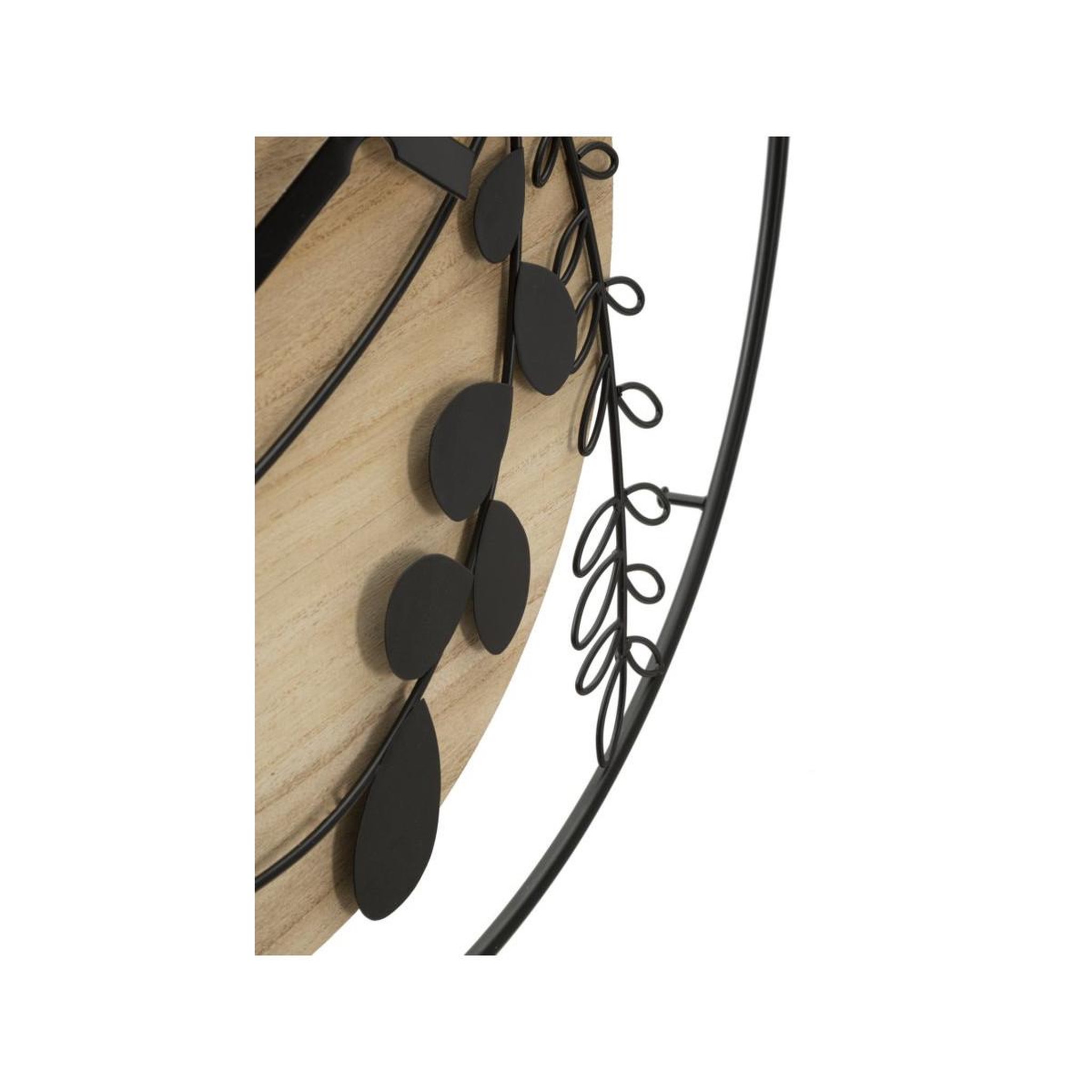 Voir la diapositive 4 : Paris Prix Horloge murale en métal  elegant  60cm naturel & noir