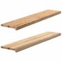 Voir la diapositive 4 : VIDAXL Marches d'escalier 2 pcs non traite bois de chene massif