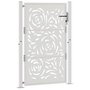 Voir la diapositive 3 : VIDAXL Porte de jardin acier resistant aux intemperies design flamme