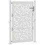 Voir la diapositive 3 : VIDAXL Porte de jardin acier resistant aux intemperies design flamme