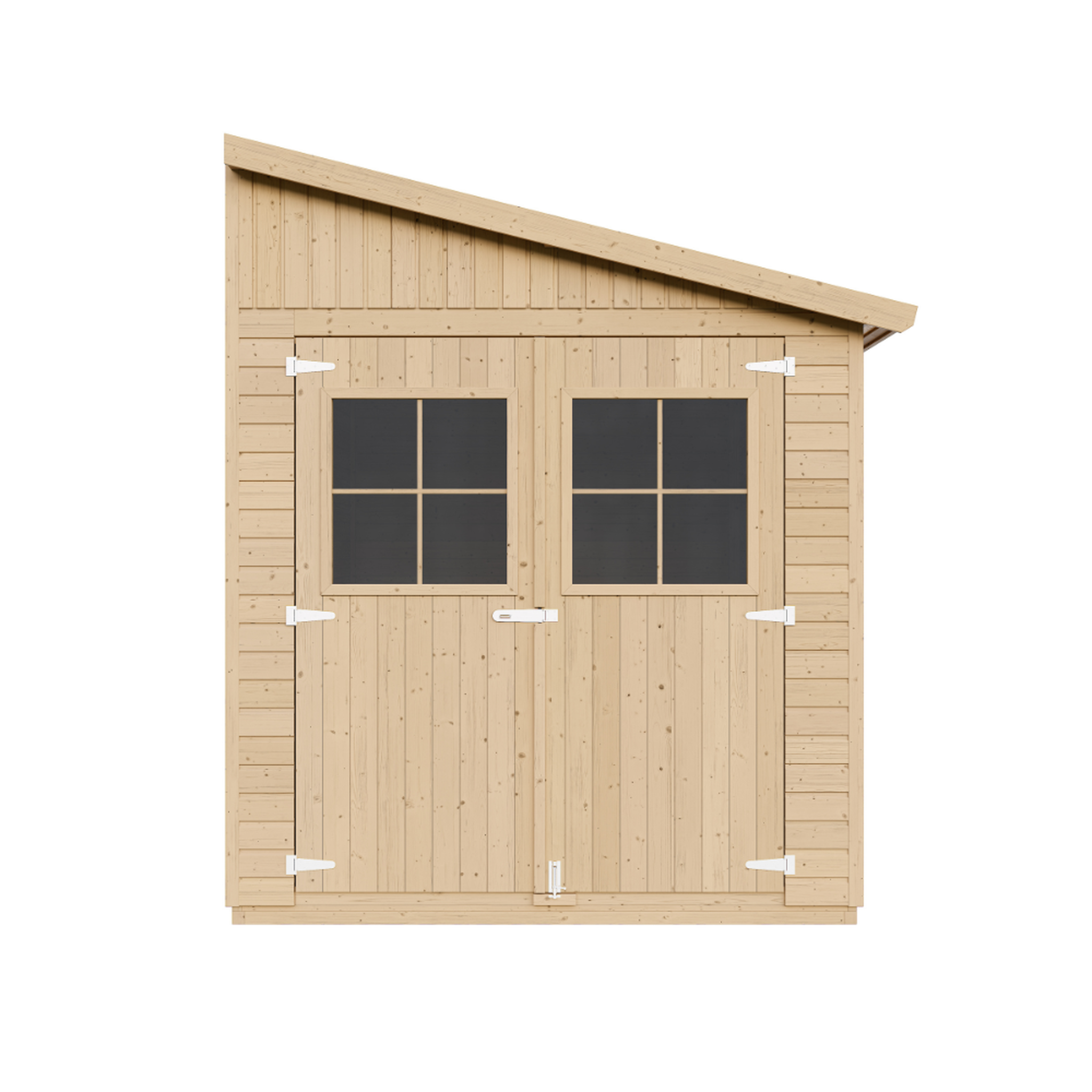 Voir la diapositive 2 : TIMBELA Abri de Jardin en Bois avec paroi latérale - 10 m2 M341A