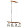 Voir la diapositive 3 : VIDAXL Plafonnier industriel Argente E27 Bois de manguier