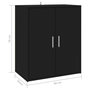 Voir la diapositive 6 : VIDAXL Armoire a chaussures Noir 60x35x70 cm Bois d'ingenierie