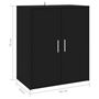Voir la diapositive 6 : VIDAXL Armoire a chaussures Noir 60x35x70 cm Bois d'ingenierie