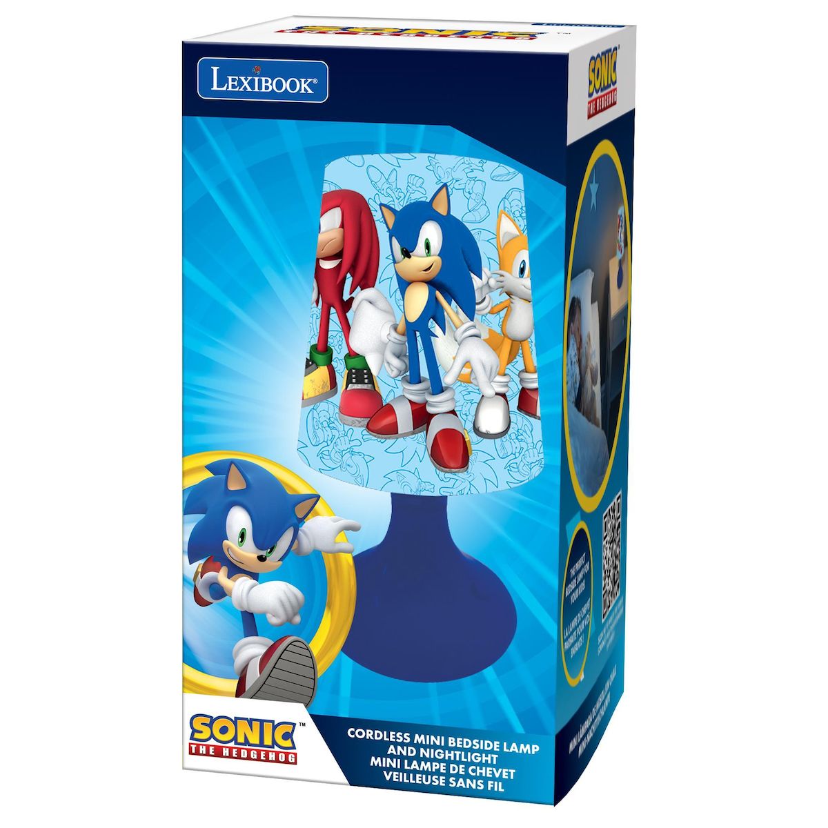 Lexibook Mini lampe de chevet veilleuse sans fil Sonic