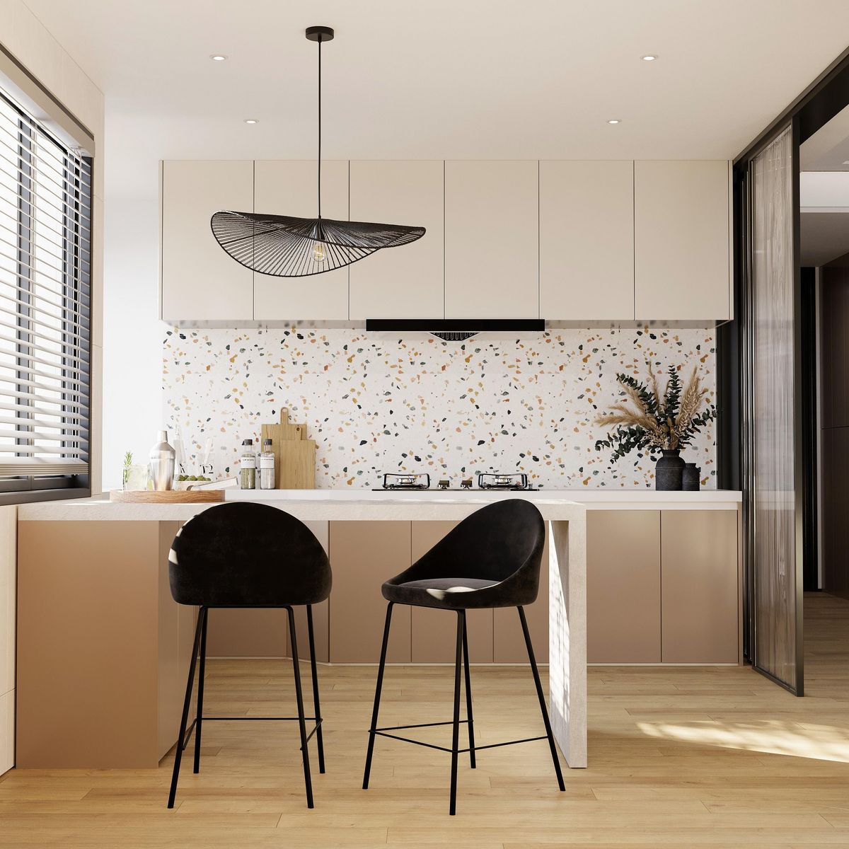 Rendez vous déco Suspension en papier de corde 75 cm - Mada