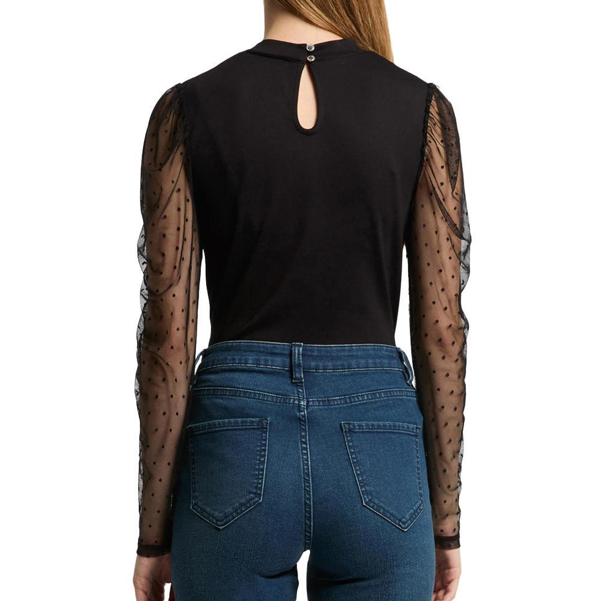 Voir la diapositive 2 : MORGAN T-Shirt Manches Longues Noir Femme Morgan TSAGE