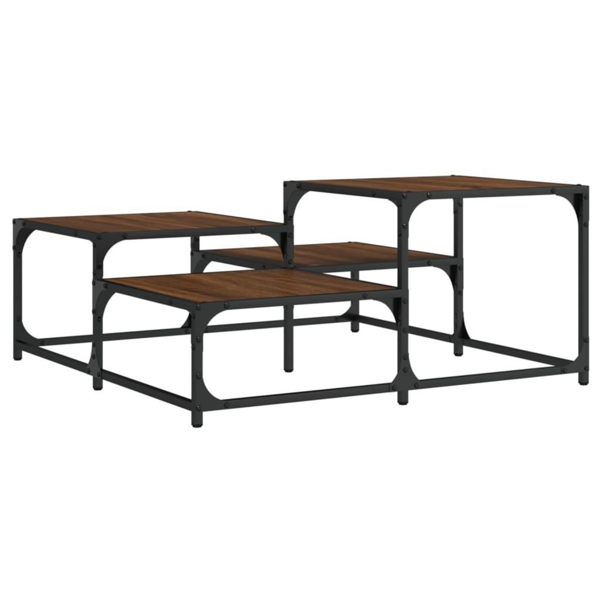 VIDAXL Table basse chene marron 87,5x87,5x40 cm bois d'ingenierie