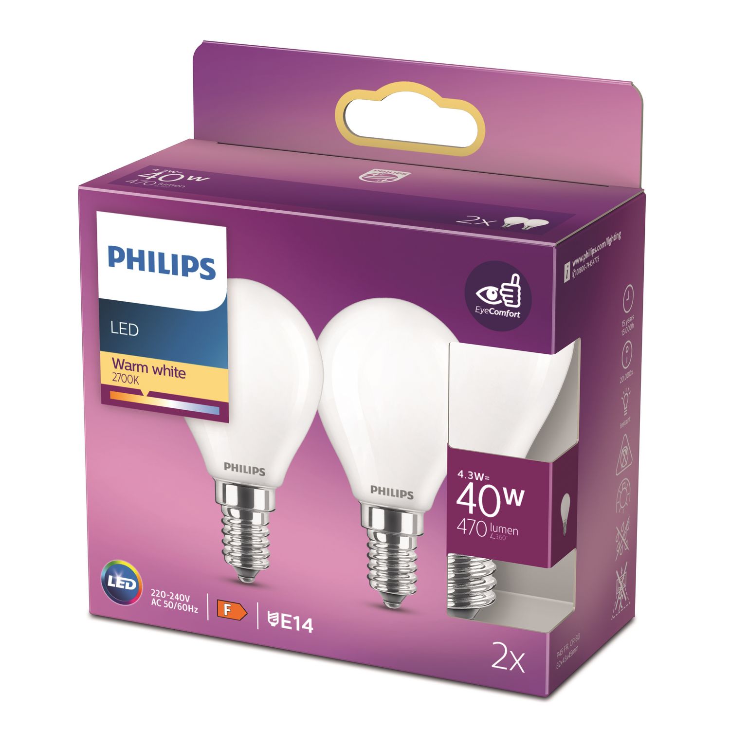 Ampoules De Four Poppstar E14 40W - 4x, Résistantes à 300°C, Blanc Chaud 2400K