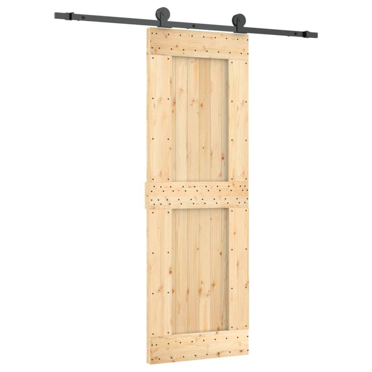 VIDAXL Porte coulissante et kit de quincaillerie 70x210 cm pin massif