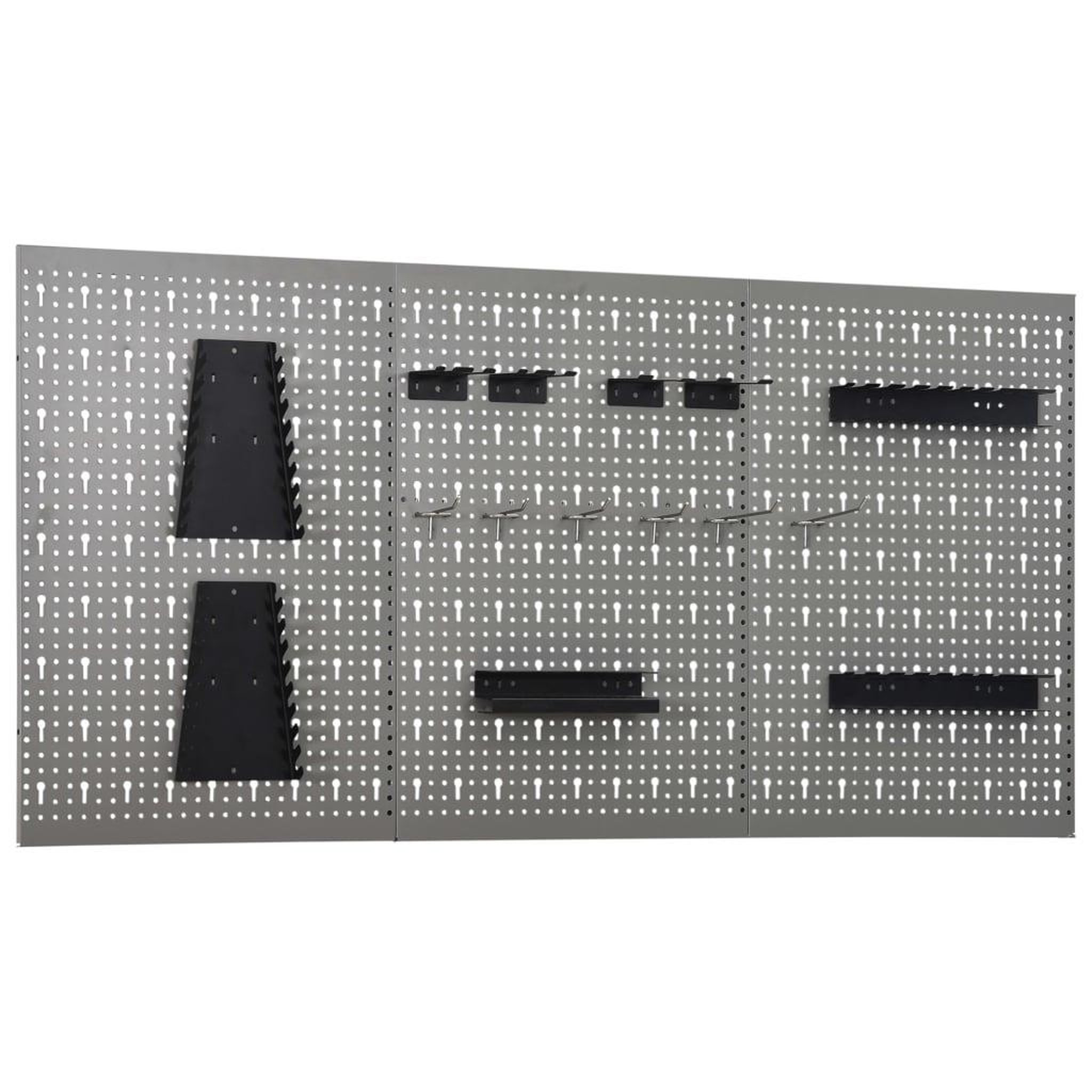 Voir la diapositive 1 : VIDAXL Panneaux perfores muraux 3 pcs 40x58 cm Acier