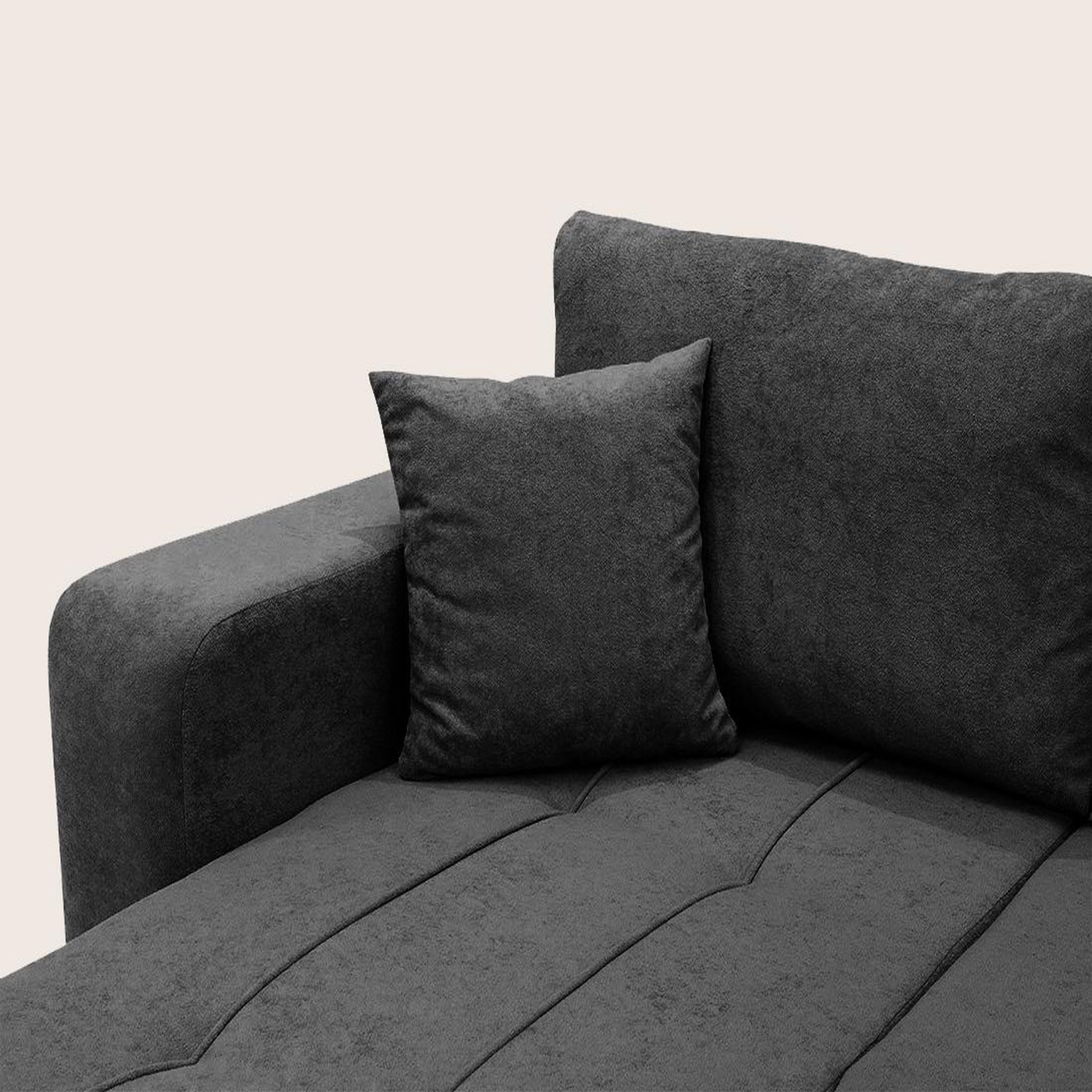 Voir la diapositive 6 : BEST MOBILIER Nicole - canapé panoramique en u 7 places convertible avec coffre en tissu
