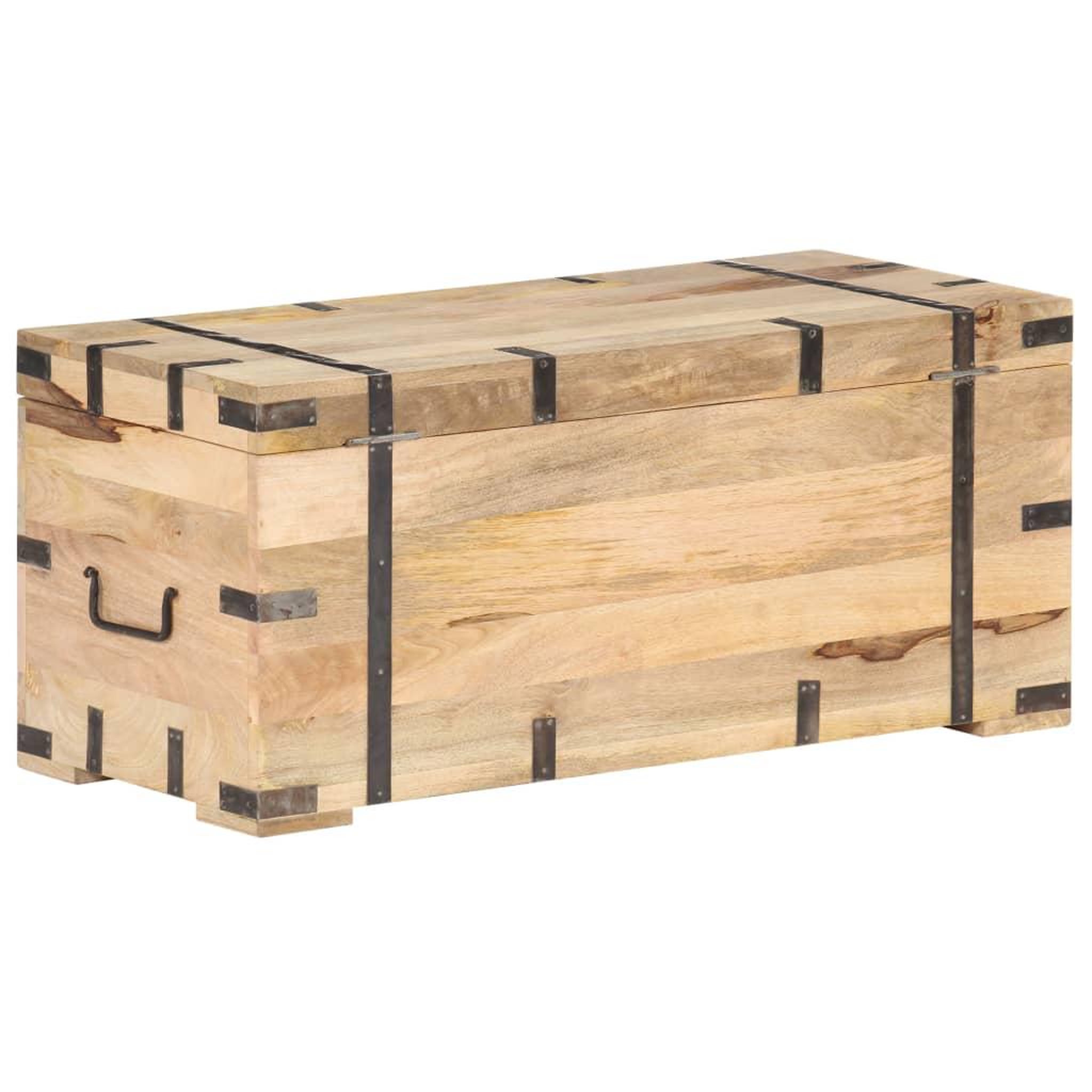 Voir la diapositive 4 : VIDAXL Coffre 90x40x40 cm Bois solide de manguier