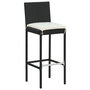 Voir la diapositive 5 : VIDAXL Ensemble de bar de jardin 5 pcs avec coussins noir poly rotin