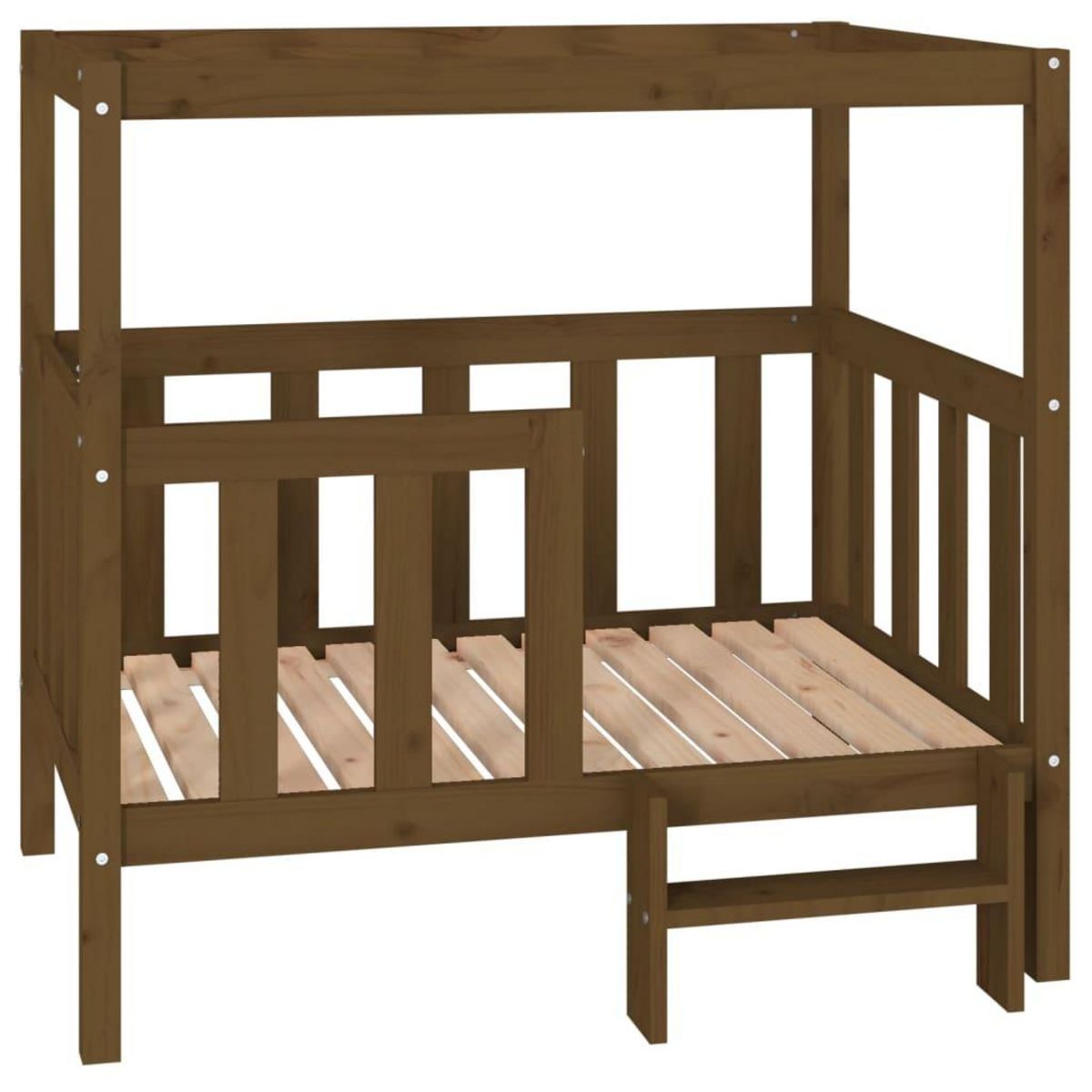 VIDAXL Lit pour chien Marron miel 105,5x83,5x100 cm Bois de pin solide