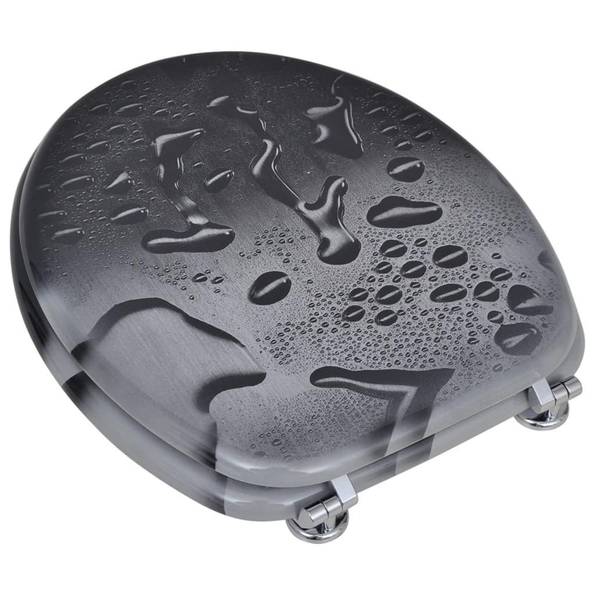 VIDAXL Sieges de toilette avec couvercles 2 pcs MDF Goutte d'eau