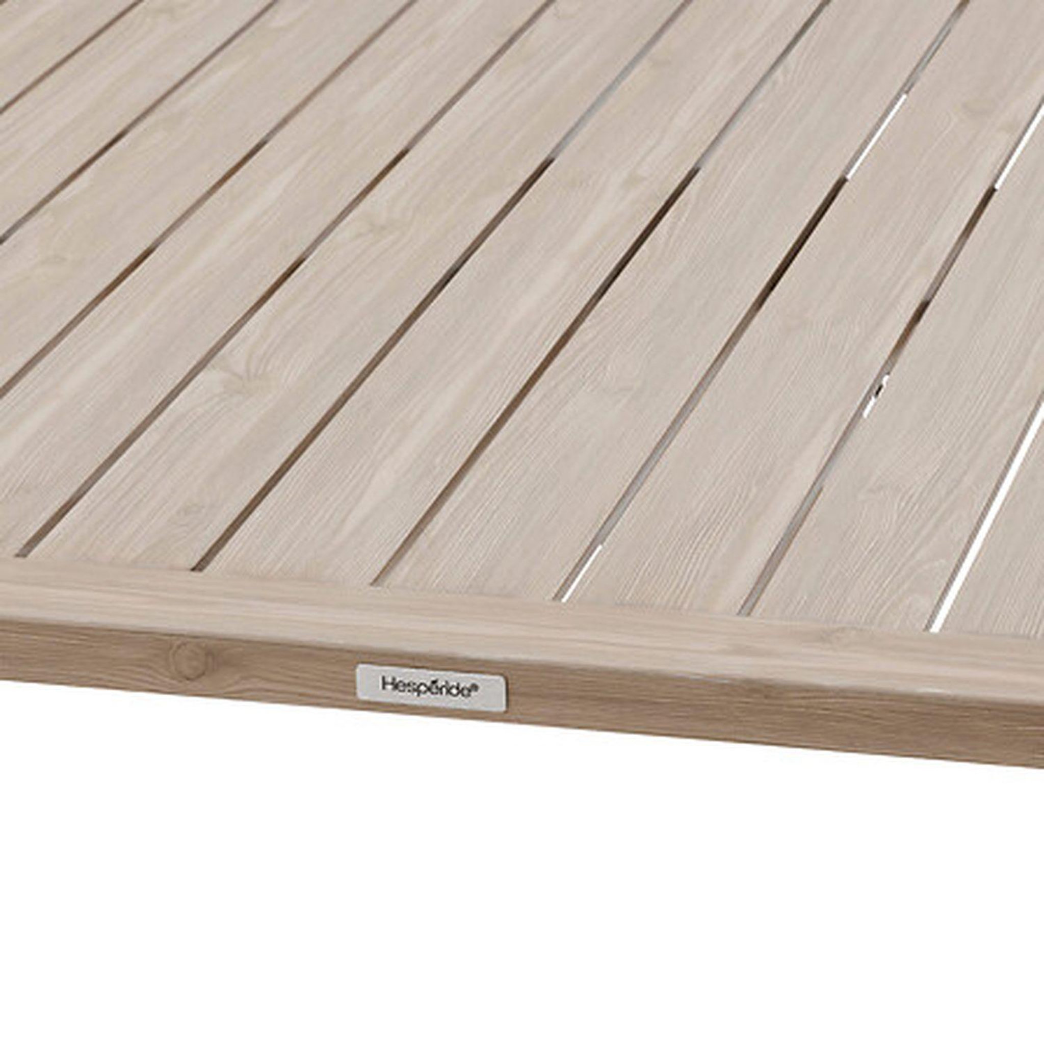 Voir la diapositive 5 : HESPERIDE Table de jardin relevable rectangulaire en aluminium salimia - argile et lin