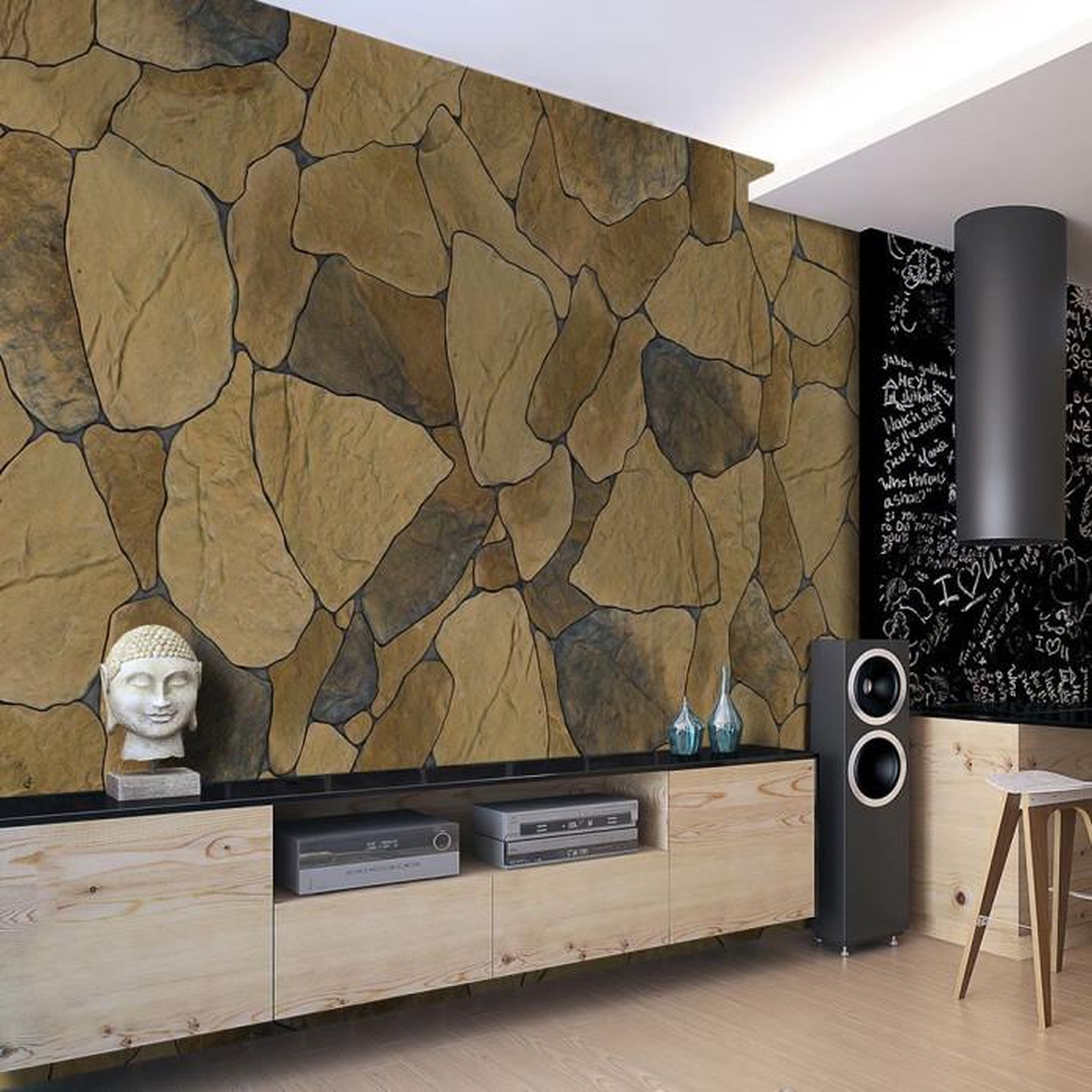 Paris Prix Papier Peint  Pétales de Pierre. Coloris disponibles : Multicolore