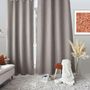 Voir la diapositive 4 : TOILINUX Rideau aspect chenillé - 140 x 240 cm - Taupe