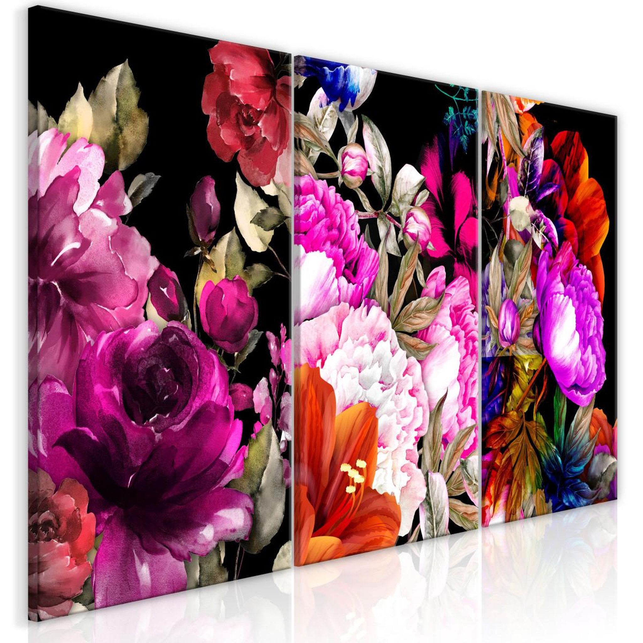 Paris Prix Tableau imprimé  holiday bouquet 3 panneaux  60x120cm