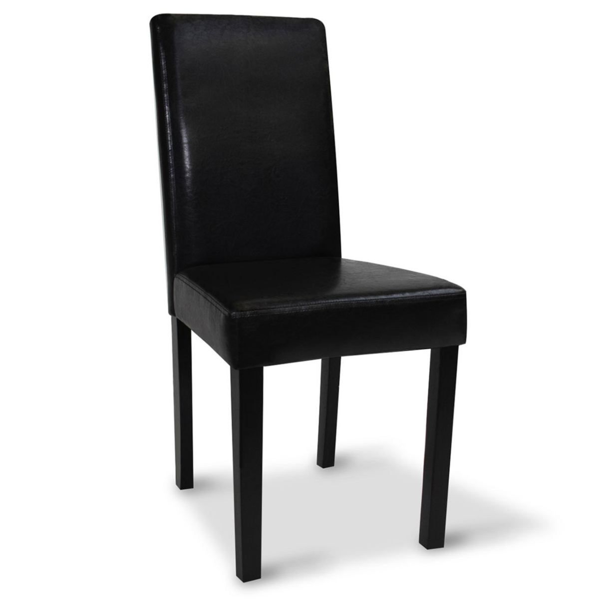 ID MARKET Lot de 4 chaises HANNAH noires pour salle à manger