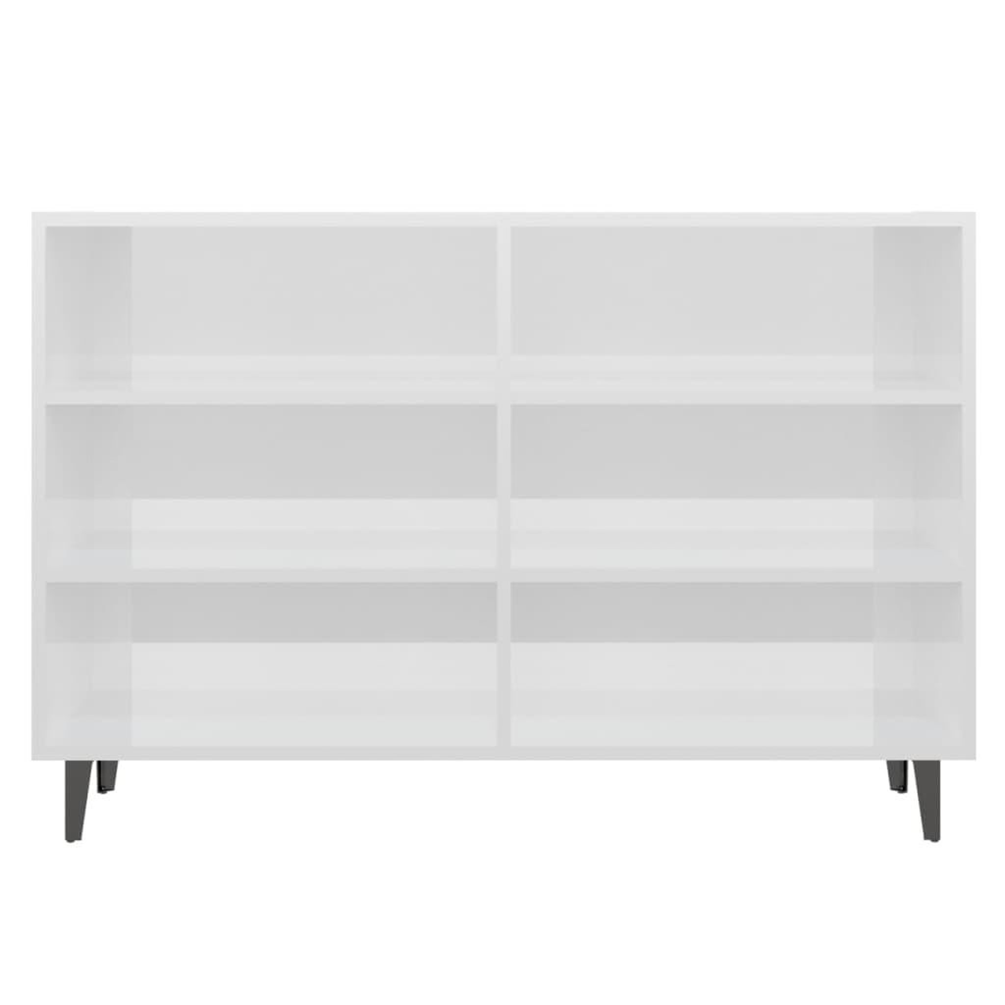 Voir la diapositive 4 : VIDAXL Buffet blanc brillant 103,5x35x70 cm bois d'ingenierie