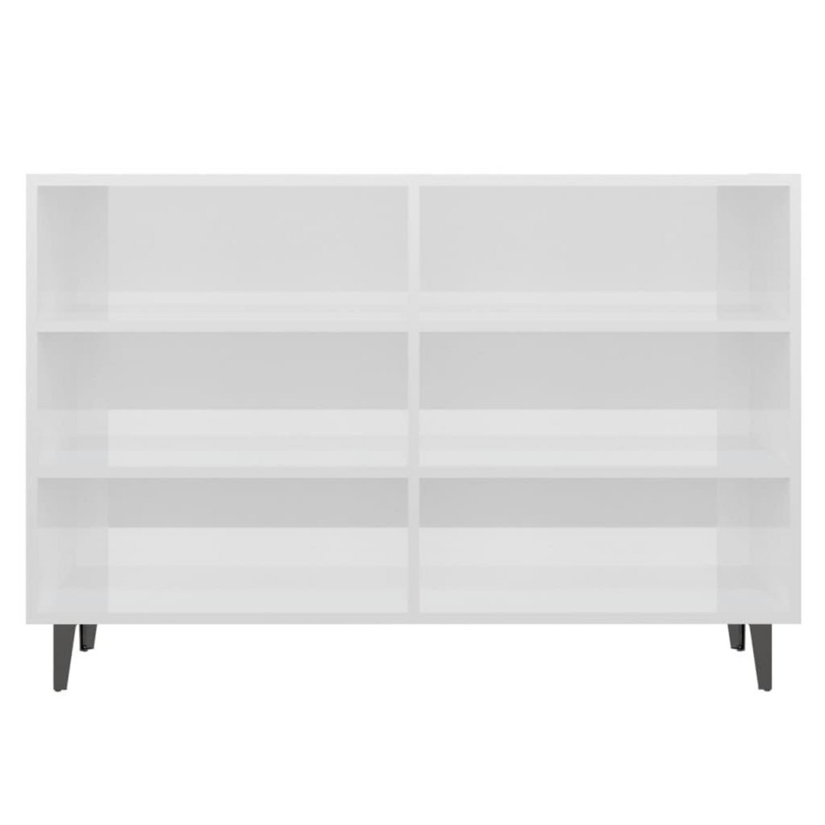 VIDAXL Buffet blanc brillant 103,5x35x70 cm bois d'ingenierie