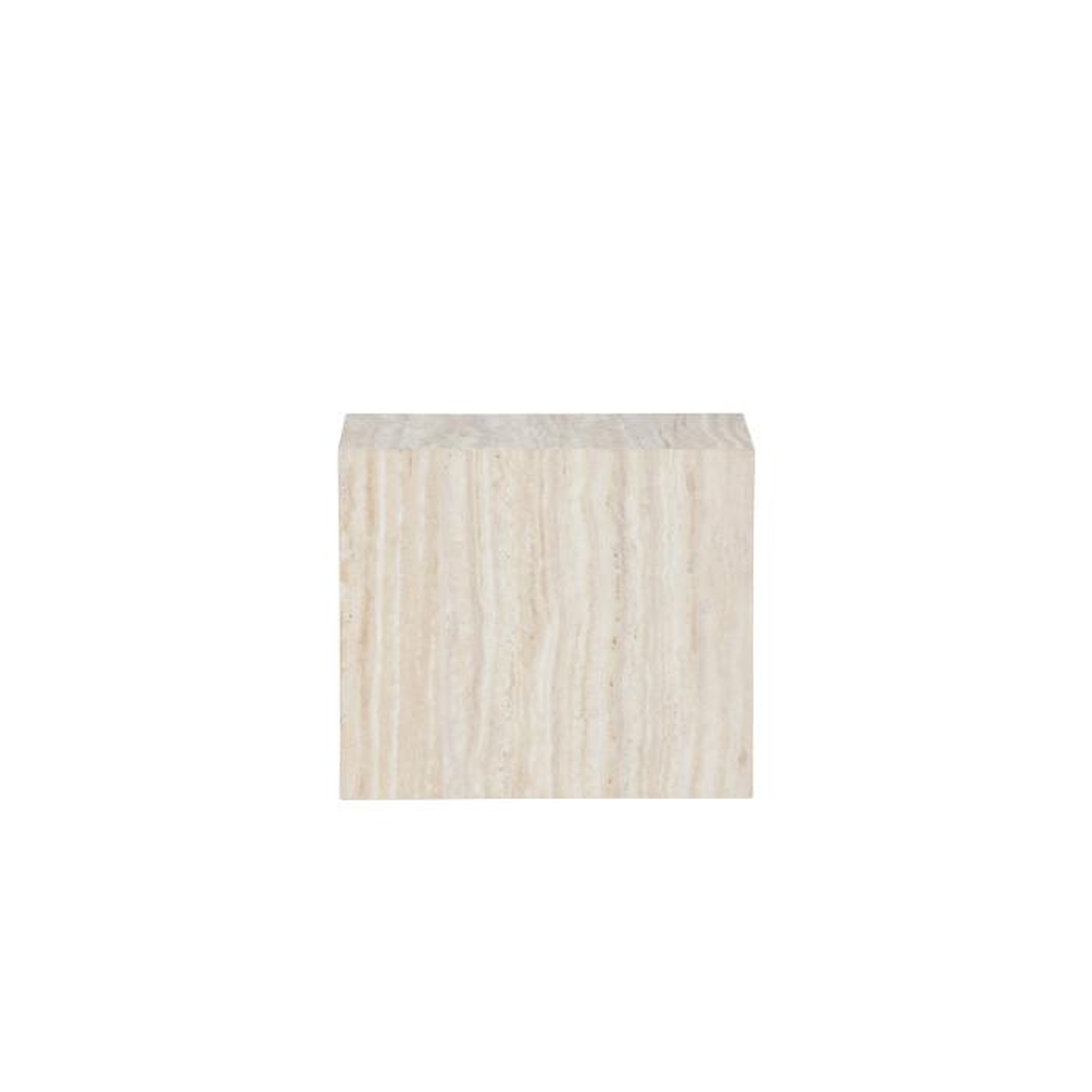 Voir la diapositive 2 : Paris Prix Table d'Appoint Effet Travertin  York  35cm Beige